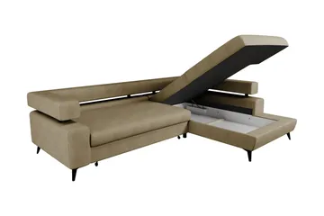 Fito Sovesofa med Sjeselong 3-seter - Beige - Møbler - Sofaer - Sovesofaer - Sovesofa divan