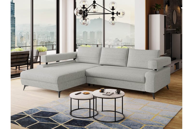 Fito Sovesofa med Sjeselong 3-seter - Grå - Møbler - Sofaer - Sovesofaer - Sovesofa divan