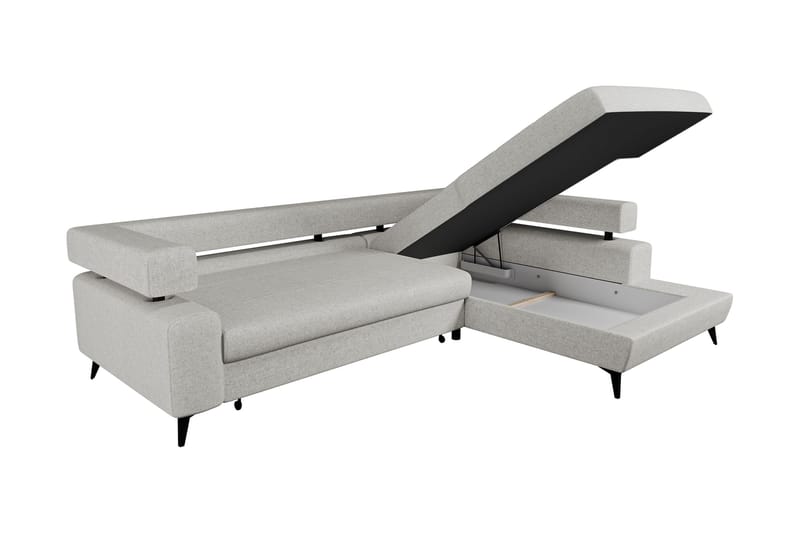 Fito Sovesofa med Sjeselong 3-seter - Grå - Møbler - Sofaer - Sovesofaer - Sovesofa divan