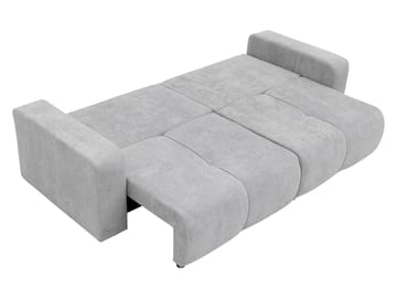 Flo 3-seter Kubisk Sovesofa med Oppbevaring i Bouclé - Grå - Møbler - Sofaer - Sovesofaer - 3 seters sovesofa