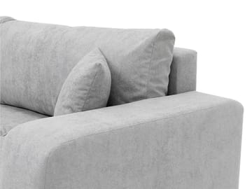 Flo 3-seter Kubisk Sovesofa med Oppbevaring i Bouclé - Grå - Møbler - Sofaer - Sovesofaer - 3 seters sovesofa