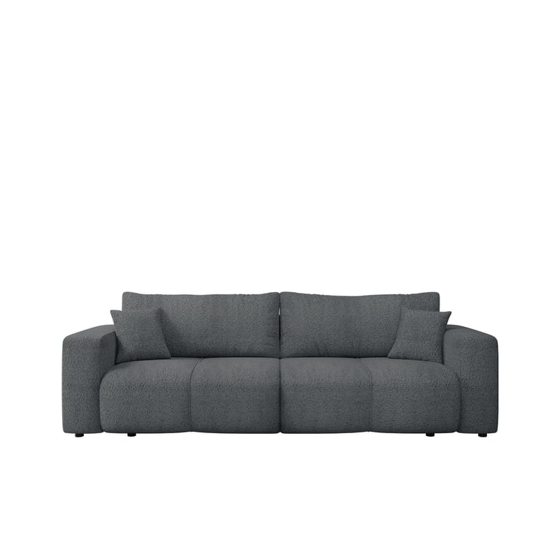 Flo 3-seter Kubisk Sovesofa med Oppbevaring i Bouclé, Grå