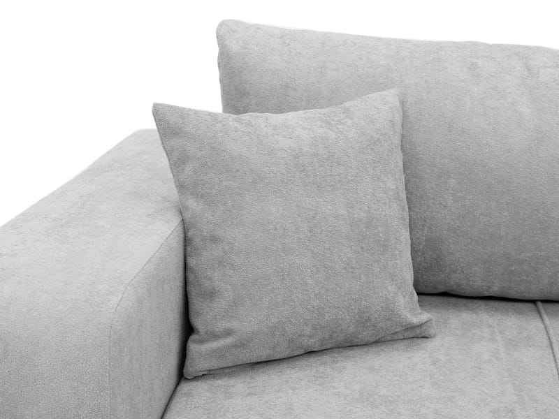 Flo 3-seter Kubisk Sovesofa med Oppbevaring i Bouclé - Grå - Møbler - Sofaer - Sovesofaer - 3 seters sovesofa