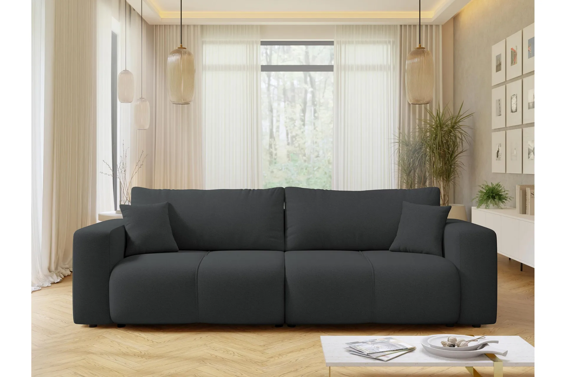 Flo Sovesofa 3-seter - Grå - Møbler - Sofaer - Sovesofaer - 3 seters sovesofa
