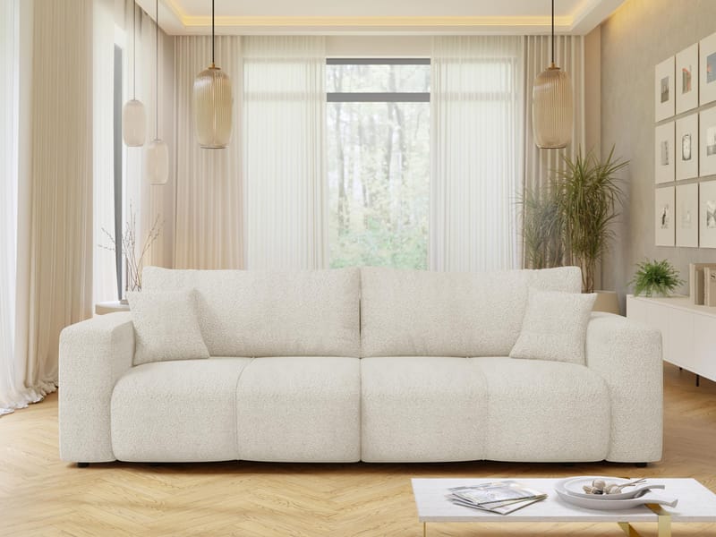 Flo Sovesofa 3-seter - Hvit - Møbler - Sofaer - Sovesofaer - 3 seters sovesofa
