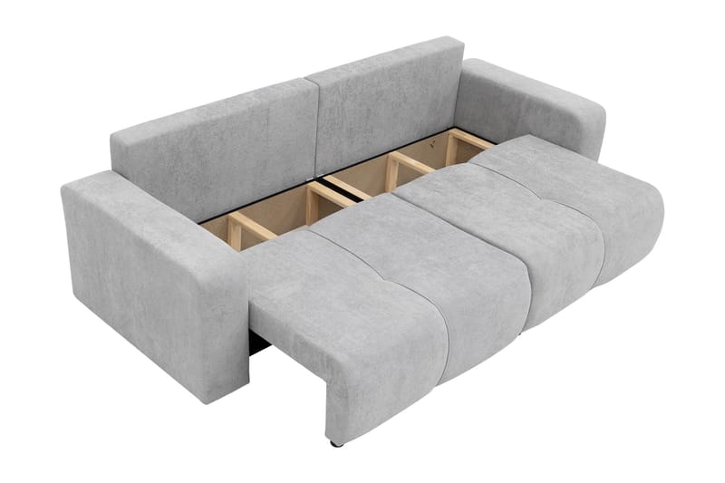 Flo Sovesofa 3-seter i Plysj - Gul - Møbler - Sofaer - Sovesofaer - 3 seters sovesofa