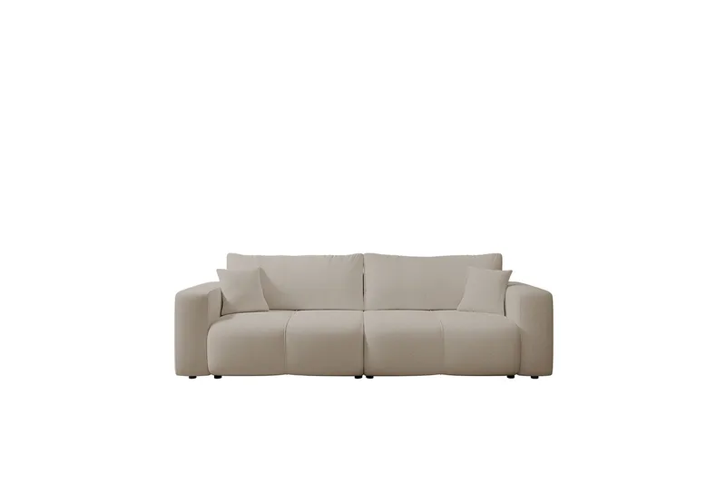 Flo Sovesofa 3-seter i Plysj, Beige