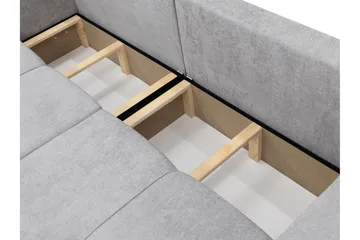 Flo Sovesofa 3-seter i Plysj - Grå - Møbler - Sofaer - Sovesofaer - 3 seters sovesofa