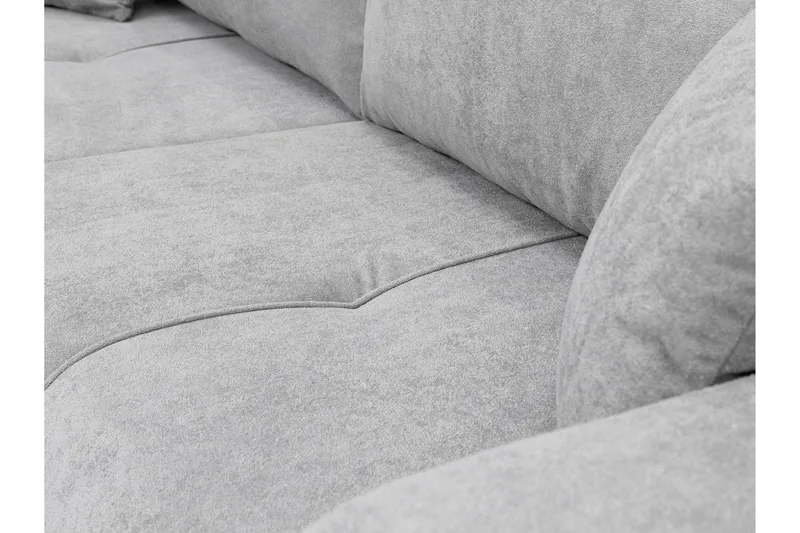 Flo Sovesofa 3-seter i Plysj - Grå - Møbler - Sofaer - Sovesofaer - 3 seters sovesofa