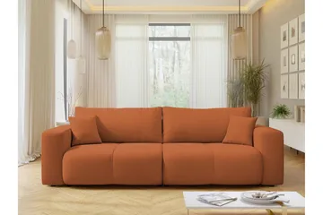 Flo Sovesofa 3-seter - Oransje - Møbler - Sofaer - Sovesofaer - 3 seters sovesofa