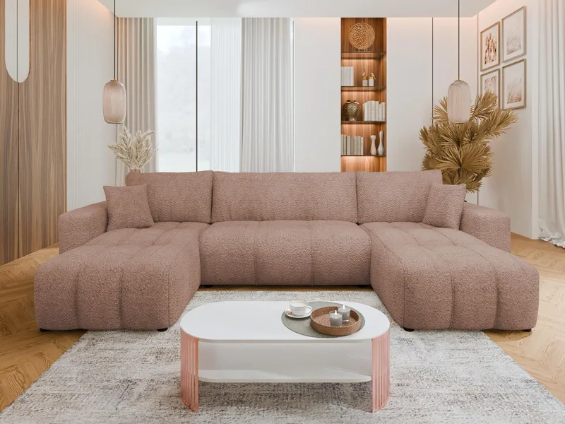 Flo Sovesofa med dobbel sjeselong 4-seter - Brun - Møbler - Sofaer - Sovesofaer - U sovesofa