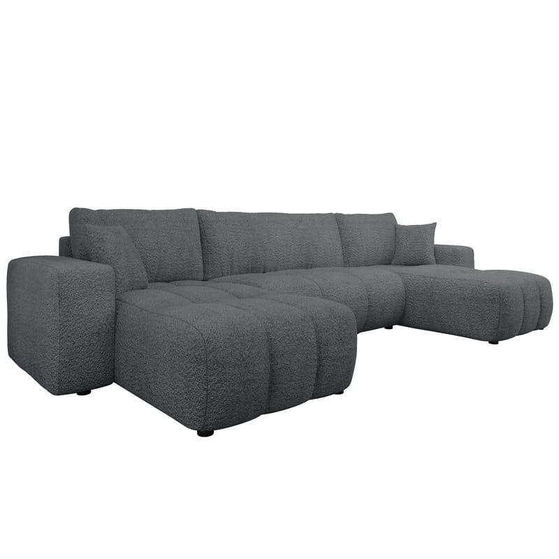 Flo Sovesofa med dobbel sjeselong 4-seter, Grå