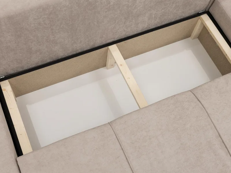 Flo Sovesofa med dobbel sjeselong 4-seter - Hvit - Møbler - Sofaer - Sovesofaer - U sovesofa