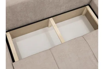 Flo Sovesofa med Dobbel Sjeselong 4-seter i Plysj - Hvit - Møbler - Sofaer - Sovesofaer - U sovesofa