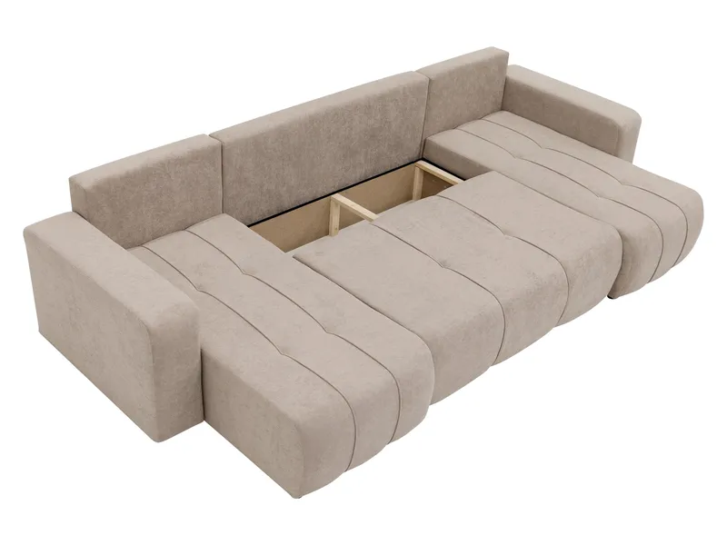 Flo Sovesofa med dobbel sjeselong 4-seter - Mintgrønn - Møbler - Sofaer - Sovesofaer - U sovesofa