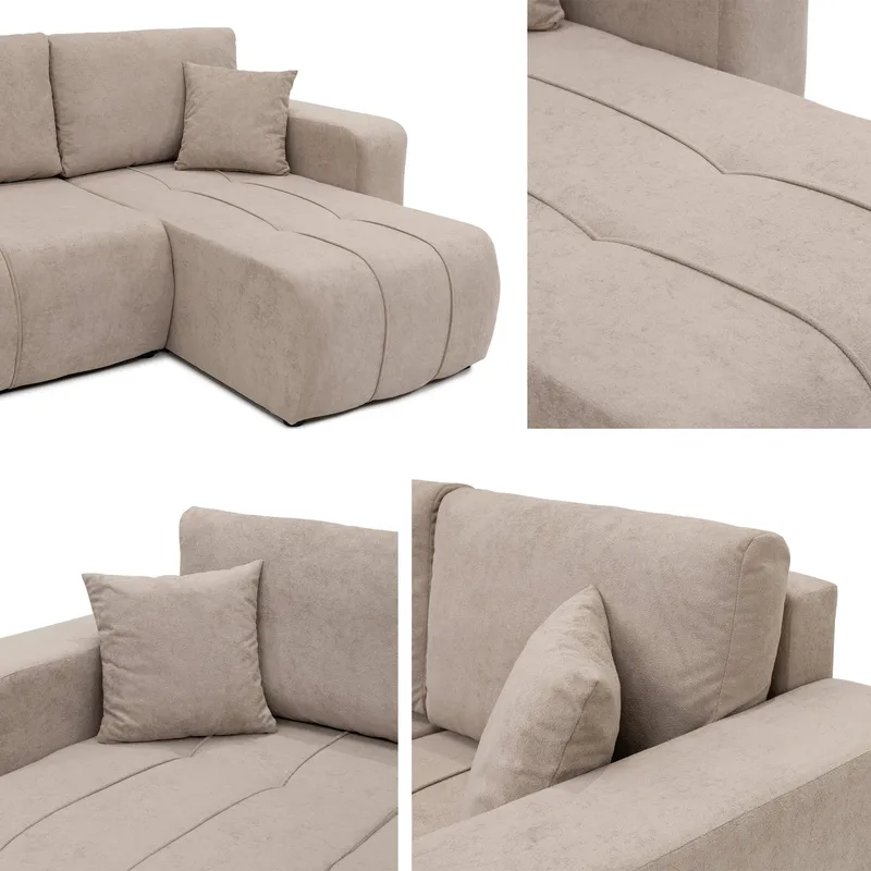 Flo Sovesofa med dobbel sjeselong 4-seter - Mintgrønn - Møbler - Sofaer - Sovesofaer - U sovesofa