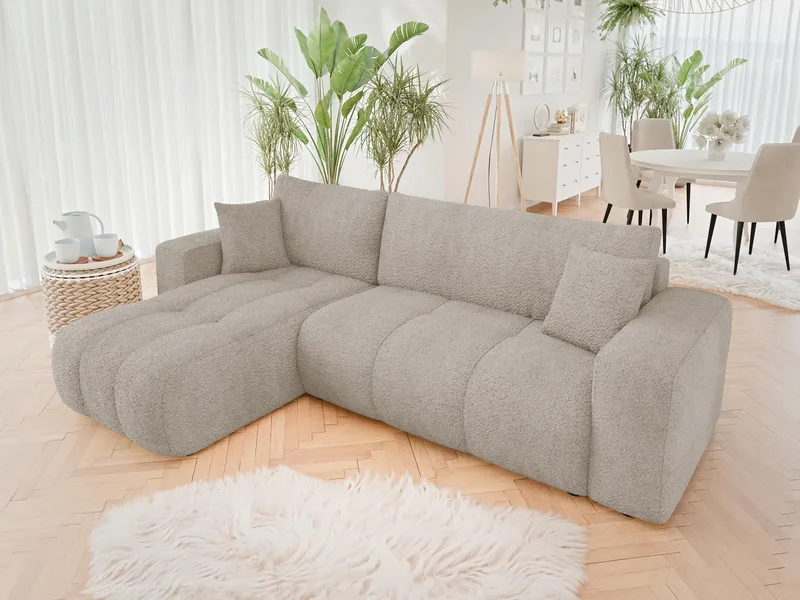 Flo Sovesofa med sjeselong 3-seter - Beige - Møbler - Sofaer - Sovesofaer - Sovesofa divan