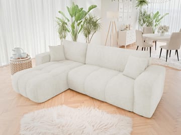 Flo Sovesofa med sjeselong 3-seter - Beige - Møbler - Sofaer - Sovesofaer - Sovesofa divan