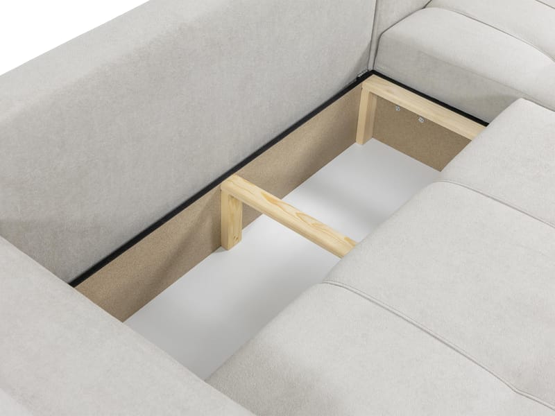 Flo Sovesofa med sjeselong 3-seter - Beige - Møbler - Sofaer - Sovesofaer - Sovesofa divan