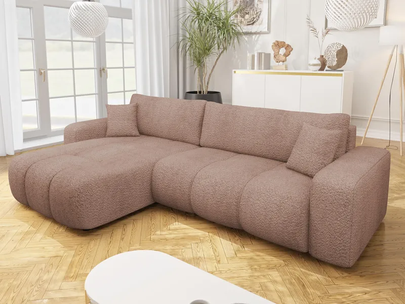 Flo Sovesofa med sjeselong 3-seter - Brun - Møbler - Sofaer - Sovesofaer - Sovesofa divan