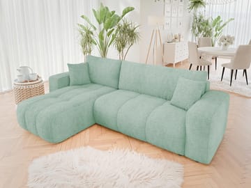 Flo Sovesofa med sjeselong 3-seter - Grønn - Møbler - Sofaer - Sovesofaer - Sovesofa divan