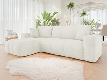 Flo Sovesofa med sjeselong 3-seter - Hvit - Møbler - Sofaer - Sovesofaer - Sovesofa divan