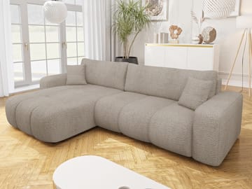 Flo Sovesofa med sjeselong 3-seter - Hvit - Møbler - Sofaer - Sovesofaer - Sovesofa divan