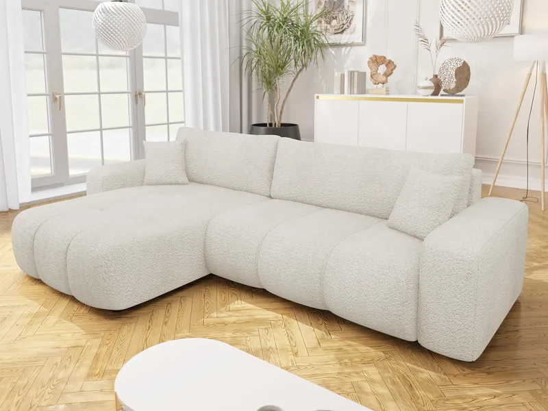 Flo Sovesofa med sjeselong 3-seter - Kremhvit - Møbler - Sofaer - Sovesofaer - Sovesofa divan