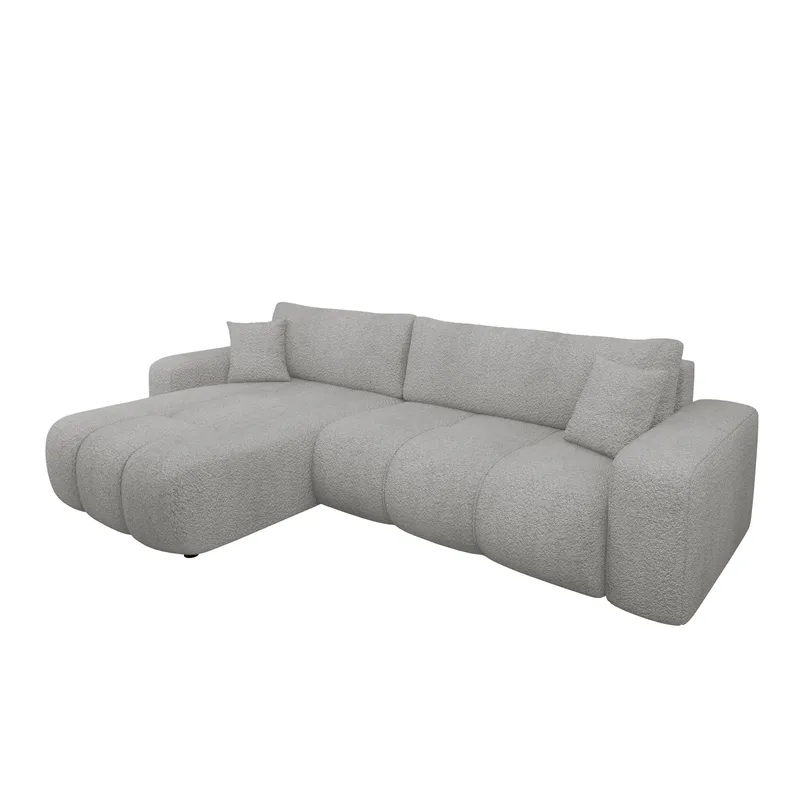 Flo Sovesofa med sjeselong 3-seter, Lysegrå
