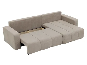 Flo Sovesofa med sjeselong 3-seter - Lysegrå - Møbler - Sofaer - Sovesofaer - Langsgående sovesofa