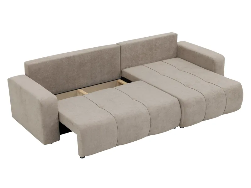Flo Sovesofa med sjeselong 3-seter - Lysegrå - Møbler - Sofaer - Sovesofaer - Langsgående sovesofa