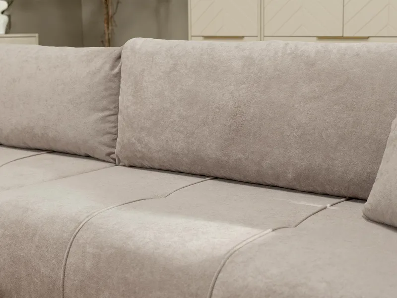 Flo Sovesofa med sjeselong 3-seter - Lysegrå - Møbler - Sofaer - Sovesofaer - Langsgående sovesofa
