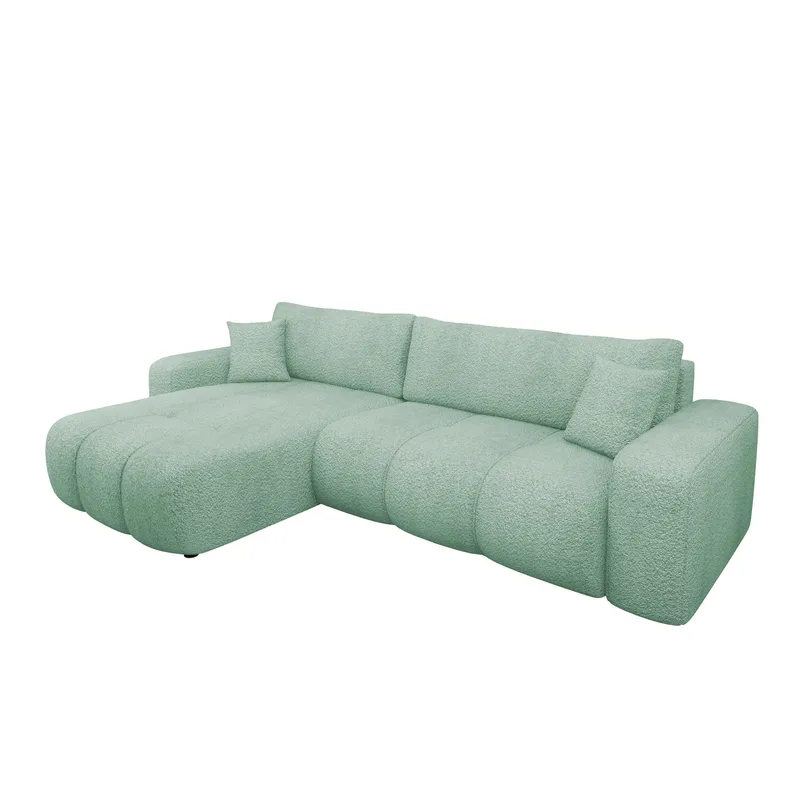 Flo Sovesofa med sjeselong 3-seter, Mintgrønn