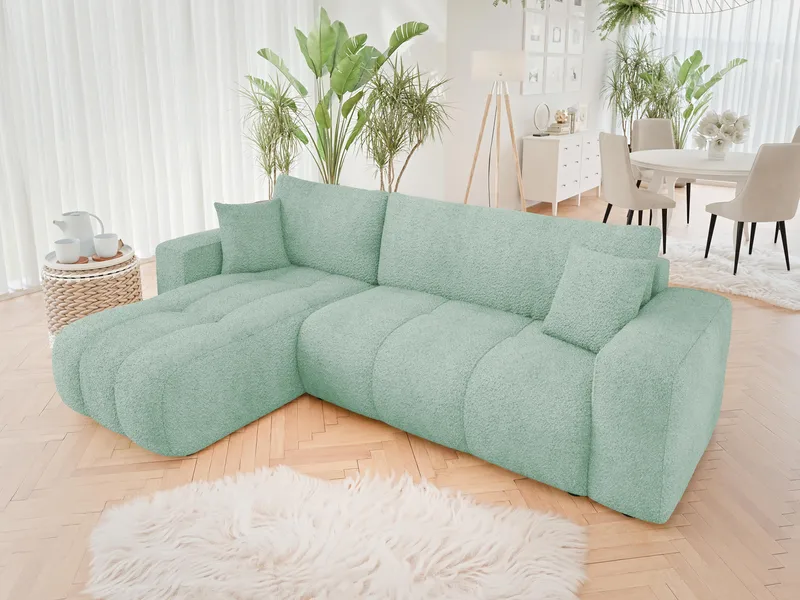Flo Sovesofa med sjeselong 3-seter - Mintgrønn - Møbler - Sofaer - Sovesofaer - Sovesofa divan
