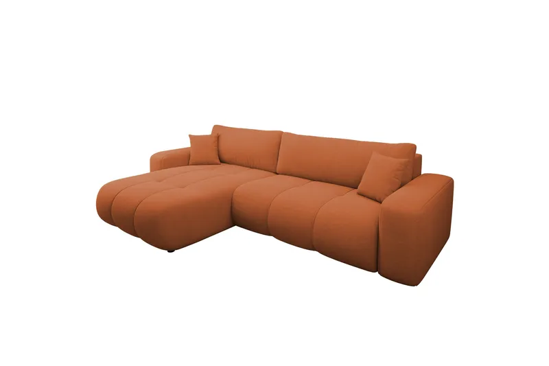 Flo Sovesofa med Sjeselong 3-seter - Oransje - Møbler - Sofaer - Sovesofaer - Sovesofa divan