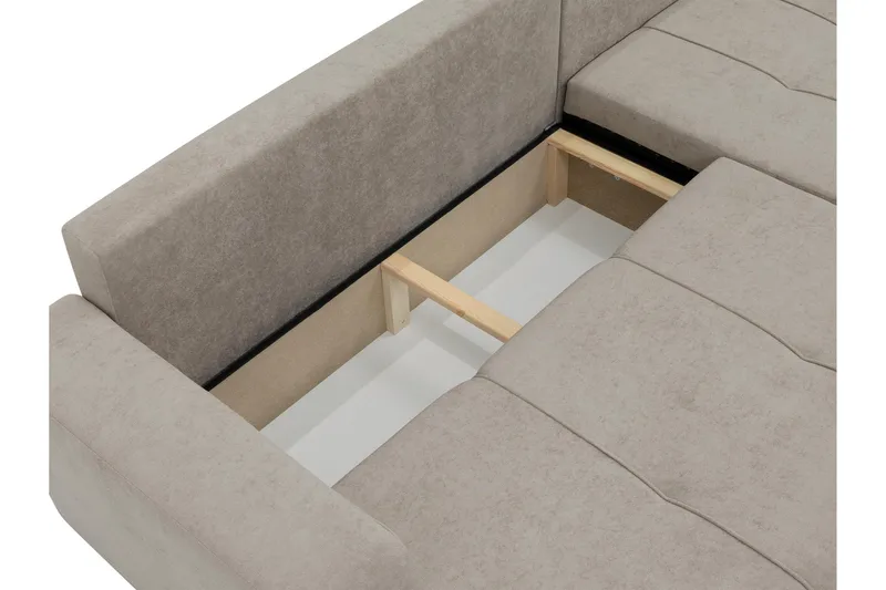 Flo Sovesofa med Sjeselong 3-seter - Svart - Møbler - Sofaer - Sovesofaer - Sovesofa divan