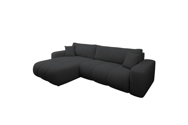 Flo Sovesofa med Sjeselong 3-seter, Svart