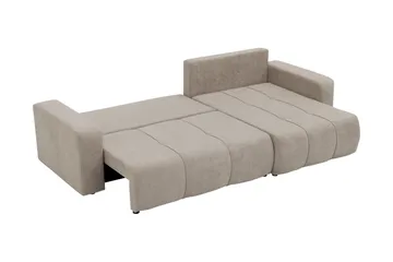 Flo Sovesofa med Sjeselong 3-seter - Svart - Møbler - Sofaer - Sovesofaer - Sovesofa divan