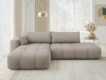 Flo Sovesofa med sjeselong 4-seter - Beige - Møbler - Sofaer - Sovesofaer - Langsgående sovesofa