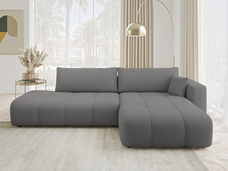Flo Sovesofa med sjeselong 4-seter - Grå - Møbler - Sofaer - Sovesofaer - Sovesofa divan