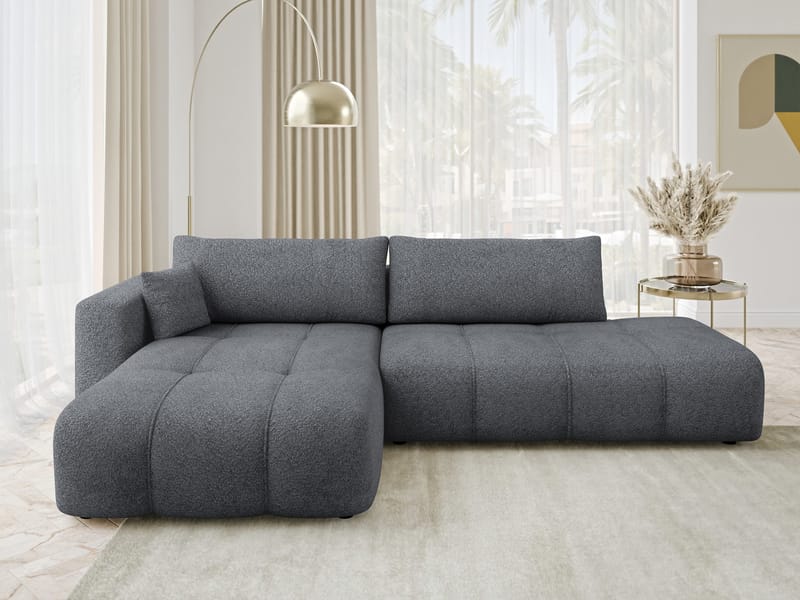 Flo Sovesofa med sjeselong 4-seter - Grå - Møbler - Sofaer - Sovesofaer - Sovesofa divan
