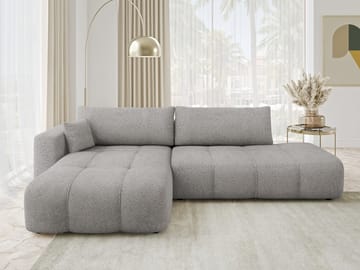 Flo Sovesofa med sjeselong 4-seter - Hvit - Møbler - Sofaer - Sovesofaer - Langsgående sovesofa