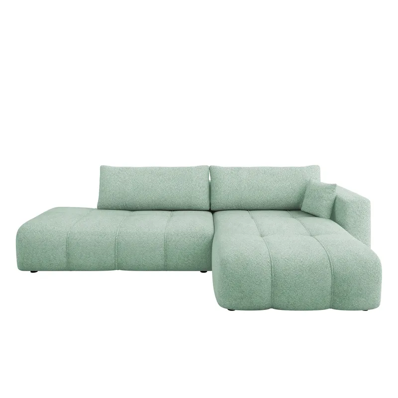 Flo Sovesofa med sjeselong 4-seter, Mintgrønn