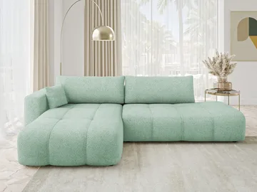 Flo Sovesofa med sjeselong 4-seter - Mintgrønn - Møbler - Sofaer - Sovesofaer - Langsgående sovesofa