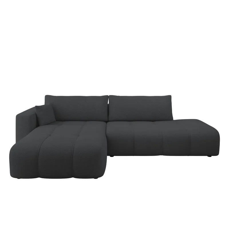 Flo Sovesofa med sjeselong 4-seter, Svart