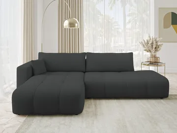Flo Sovesofa med sjeselong 4-seter - Svart - Møbler - Sofaer - Sovesofaer - Sovesofa divan