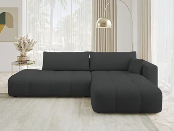 Flo Sovesofa med sjeselong 4-seter - Svart - Møbler - Sofaer - Sovesofaer - Sovesofa divan