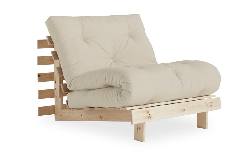Sovesofa Roots Raw Beige/Tre/Natur - Lenestoler - Futon lenestol