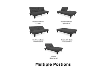 Dexter Futon Grå - Dorel Home - Møbler - Sofaer - Sovesofaer - Futon - Futon sofa