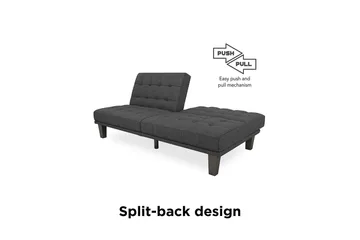 Dexter Futon Grå - Dorel Home - Møbler - Sofaer - Sovesofaer - Futon - Futon sofa